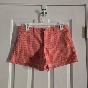 Stylish Pink Patterned Women Shorts